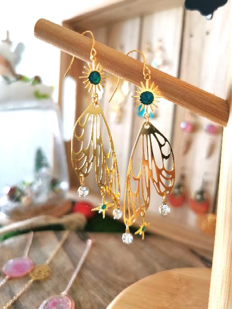 Ailes de Papillon - Boucles d'oreille