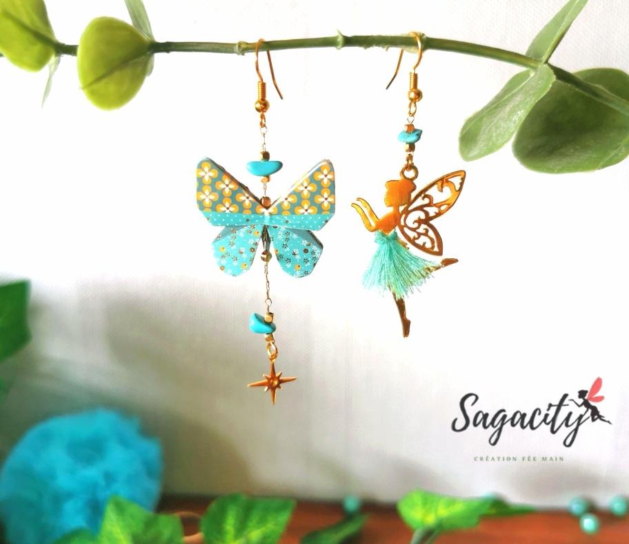 Féé jasmine - Boucles d'oreilles