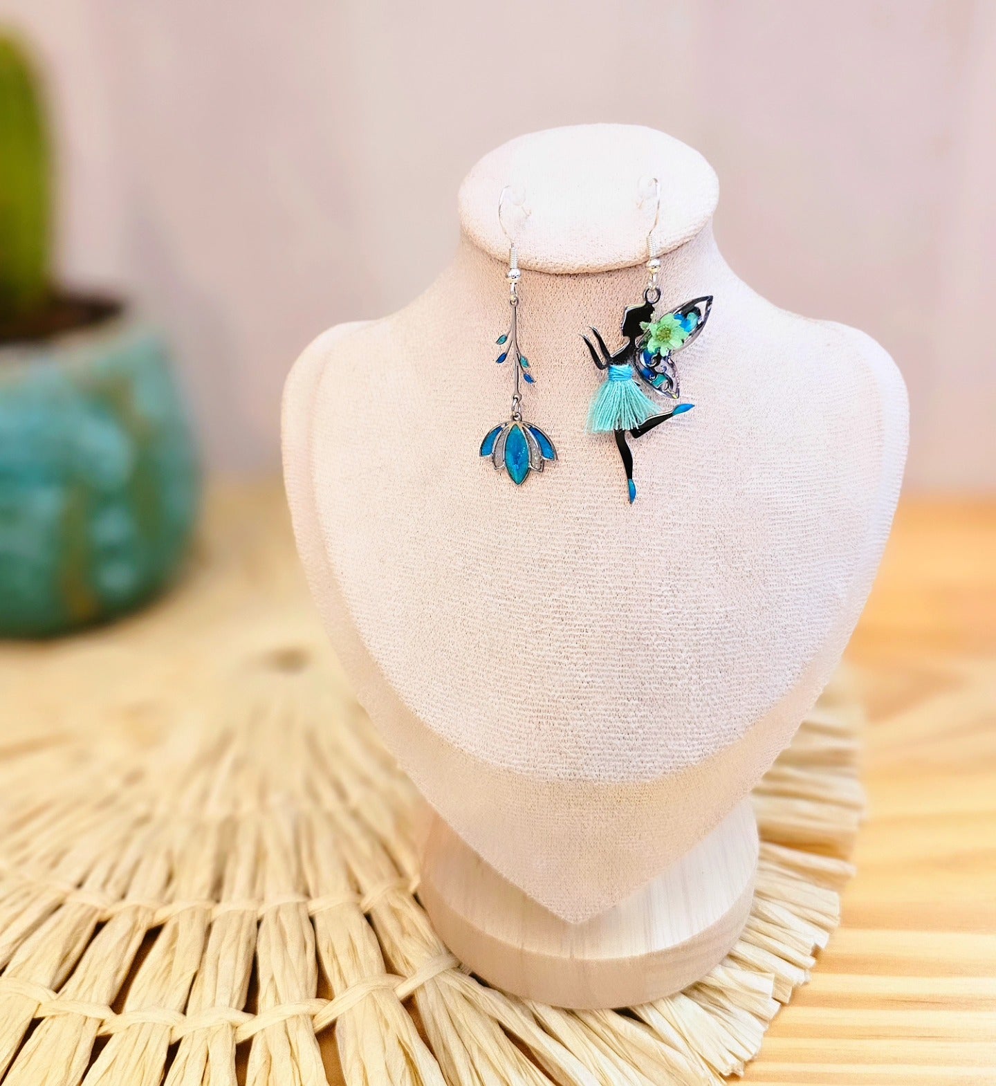 Fée blue - Boucles d'oreilles