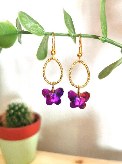 Papillon - Boucles d'oreille
