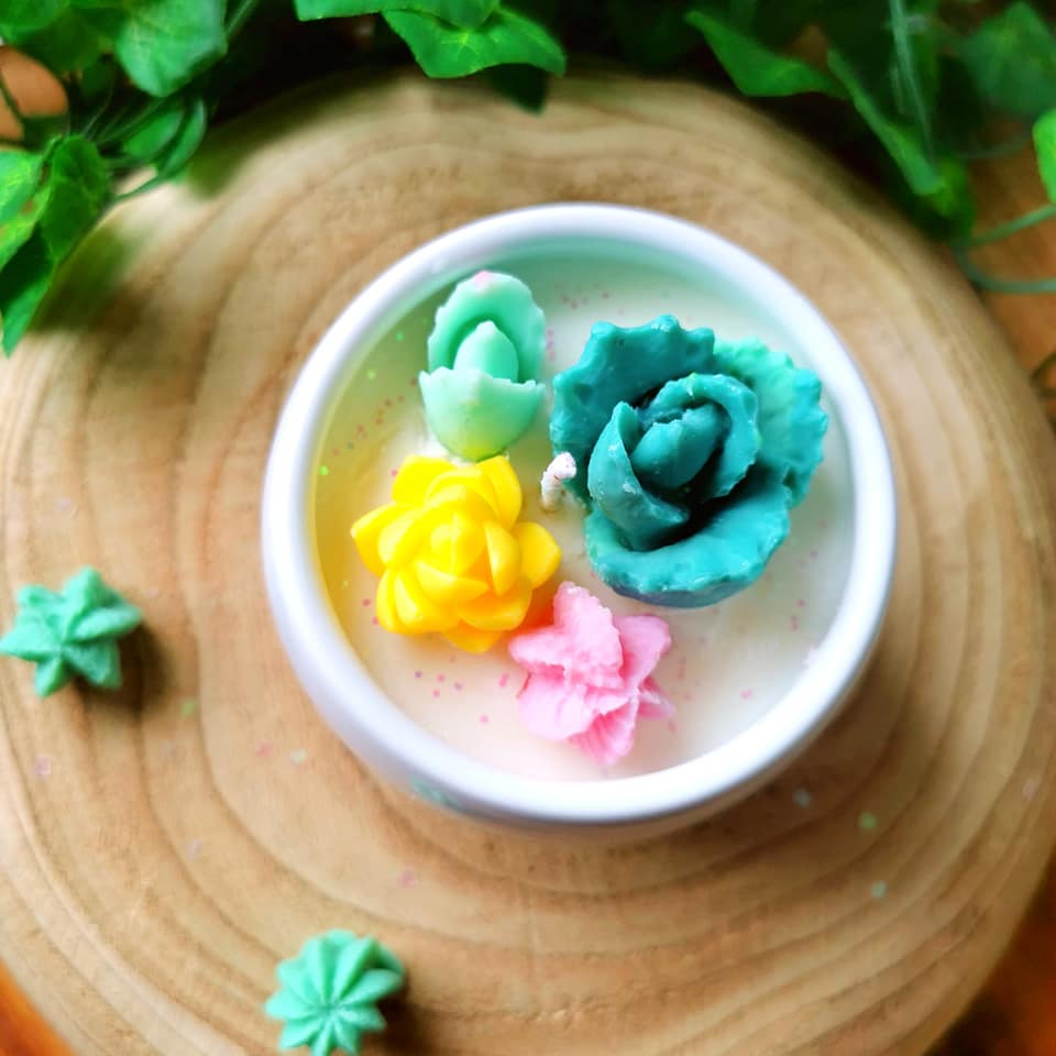 Bougie Flora-pot-de fleur