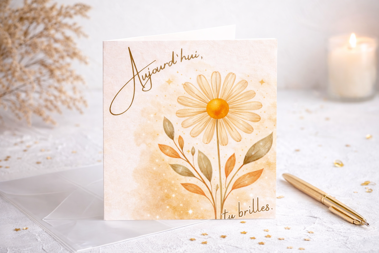 Aujourd'hui tu brilles - carte