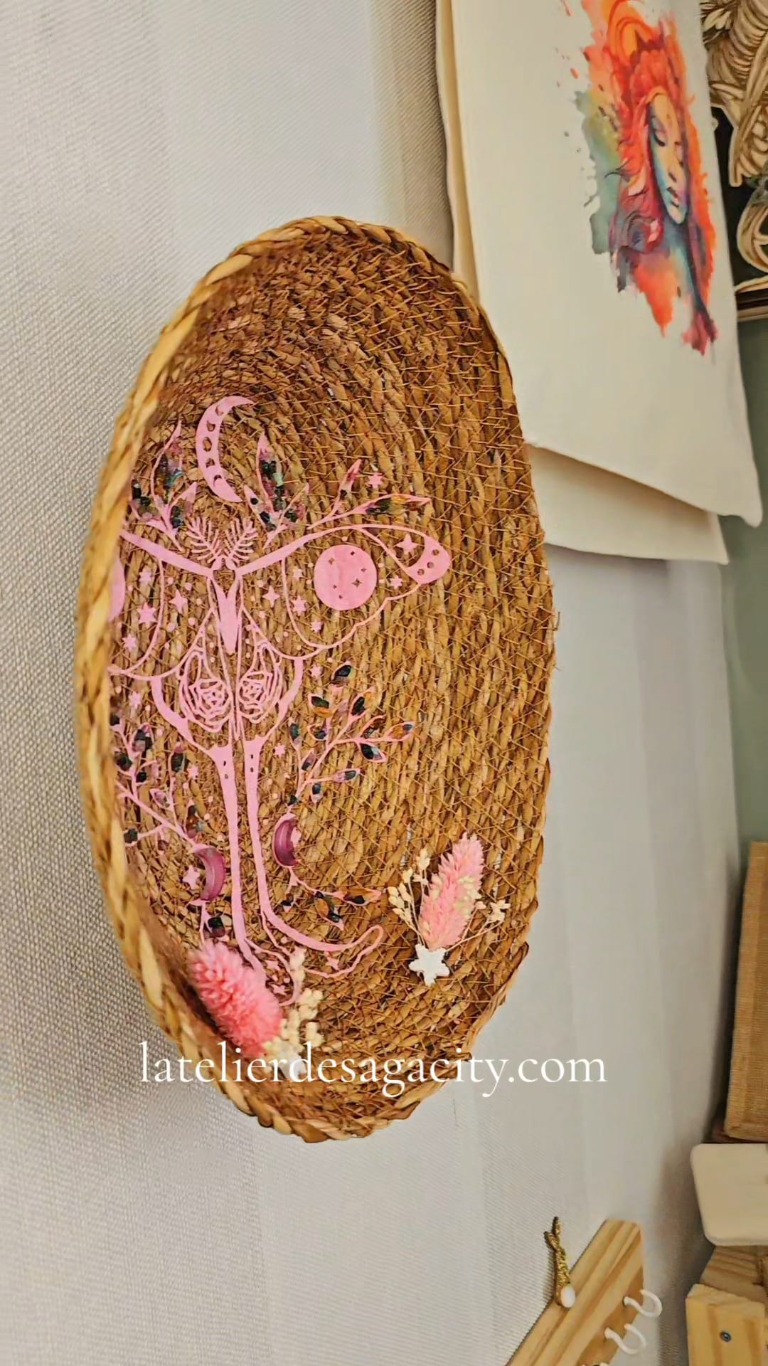 Papillon de nuit et tourmaline - Déco mural