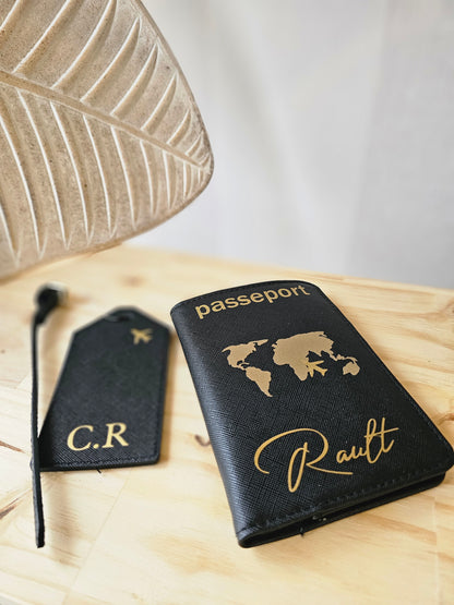 Protège passeport + Etiquette bagage