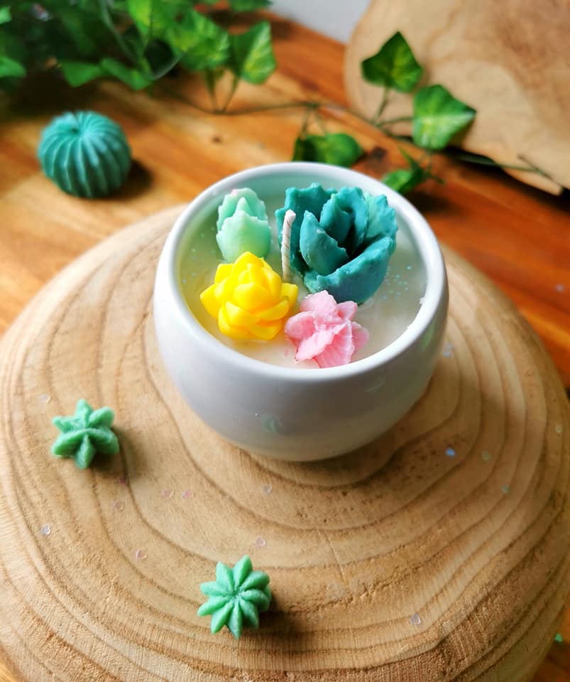 Bougie Flora-pot-de fleur