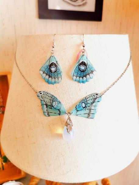 Papillon bleu - Parure