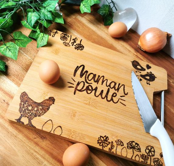 Maman poule - Planche à découpé