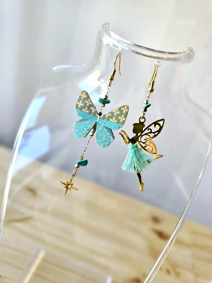 Féé papillon - Boucles d'oreille