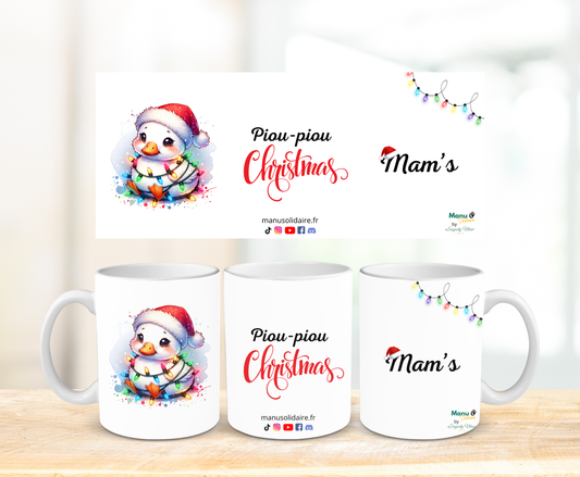 Tasse - PiouPiou Christmas guirlandé