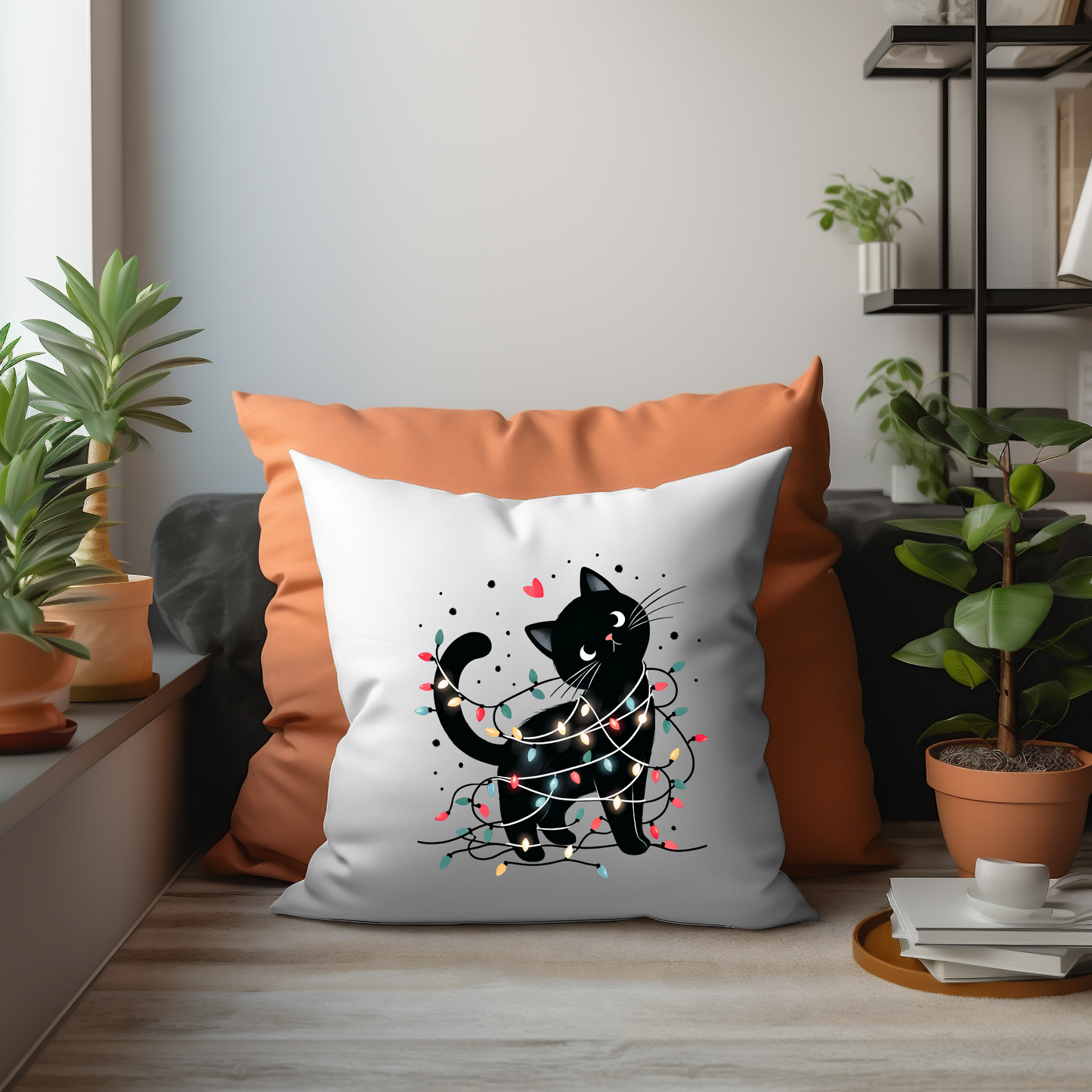 Chat noël - Coussin