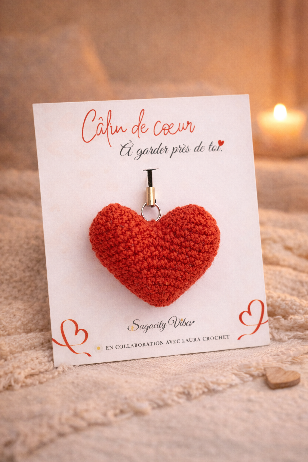 Câlin de Cœur-porte clés