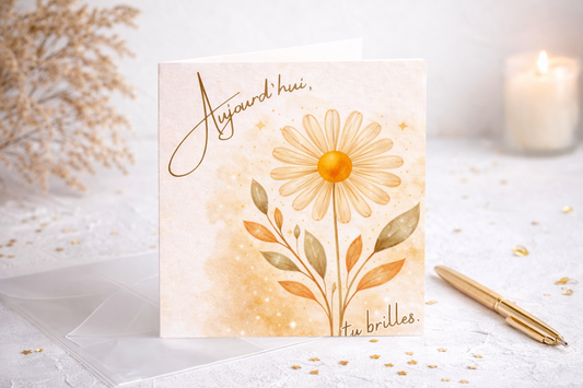 Aujourd'hui tu brilles - carte