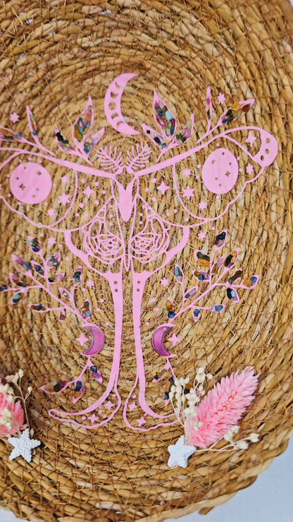 Papillon de nuit et tourmaline - Déco mural