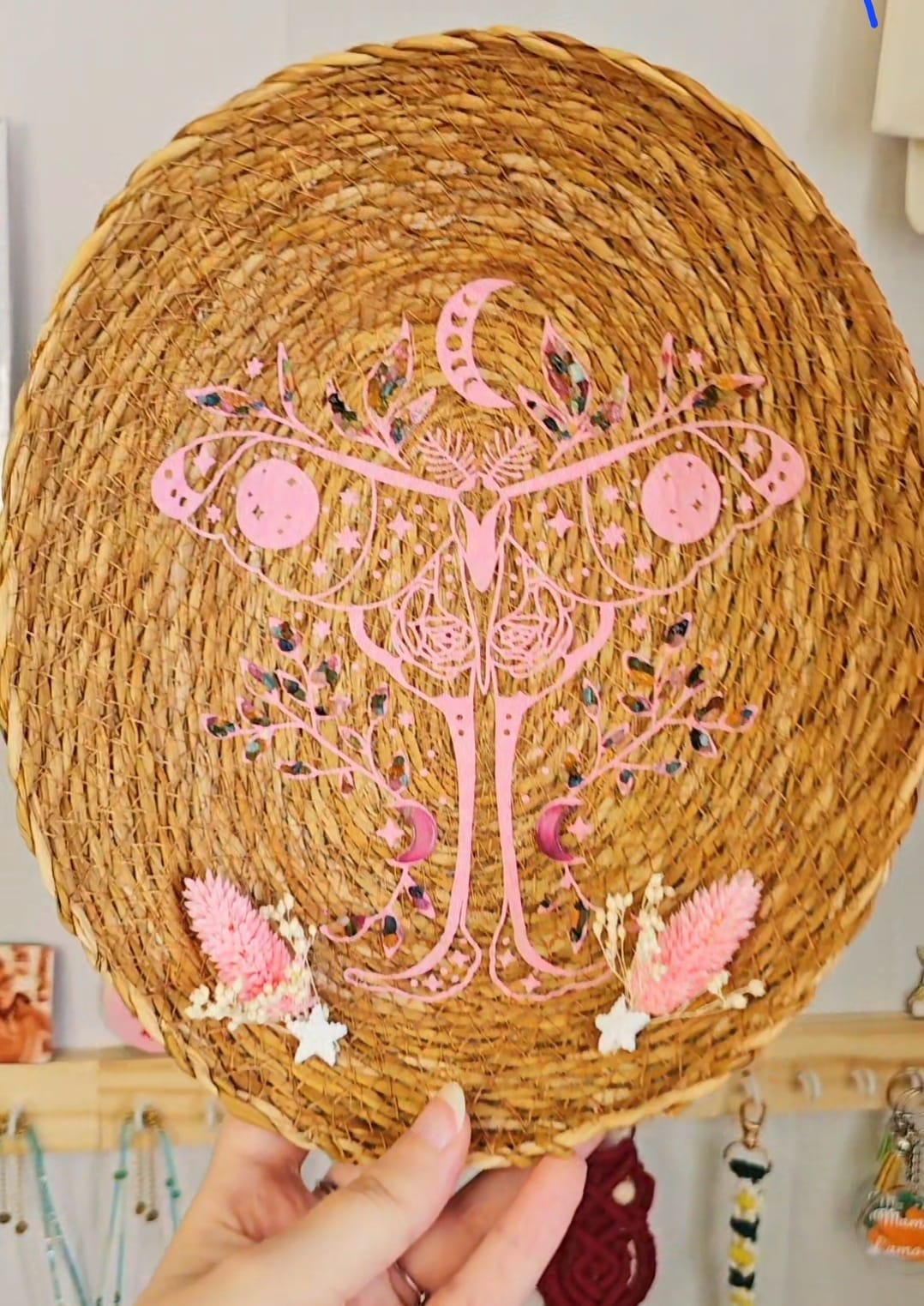 Papillon de nuit et tourmaline - Déco mural