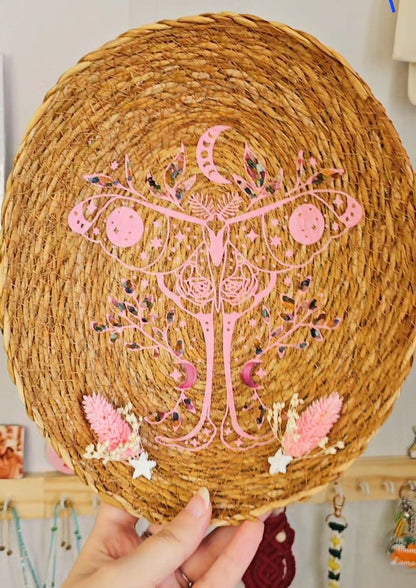 Papillon de nuit et tourmaline - Déco mural