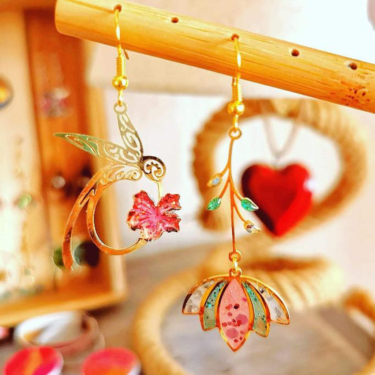 Colibri - Boucles d'oreilles